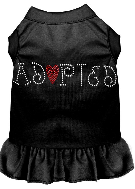 Adopted Rhinestone Dress Black Med